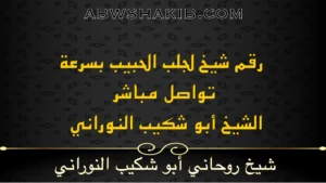 رقم شيخ لجلب الحبيب بسرعة تواصل مباشر مع الشيخ أبو شكيب النوراني شيخ روحاني مجرب وصادق